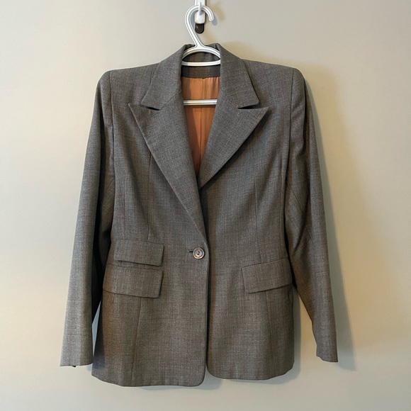 1940s Grey with Red Pinstripes That Young Leeds Look Two Piece Suit Medium - Picture 1 of 8